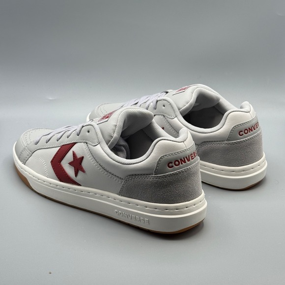 Converse Men's 11 Sneakers Grey Red Leather Pro Blaze Classic Streetwear A12719C - Picture 14 of 15